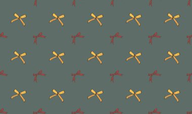 Farklı aksesuarlara sahip renkli arkaplan