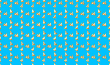 Farklı aksesuarlara sahip renkli arkaplan