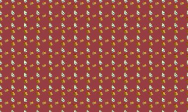 Farklı aksesuarlara sahip renkli arkaplan