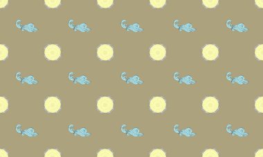 Farklı aksesuarlara sahip renkli arkaplan