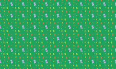 Farklı aksesuarlara sahip renkli arkaplan