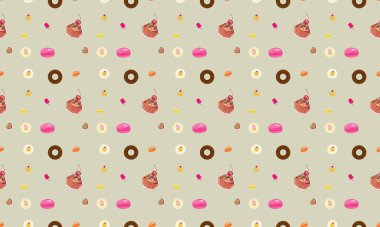 Farklı aksesuarlara sahip renkli arkaplan