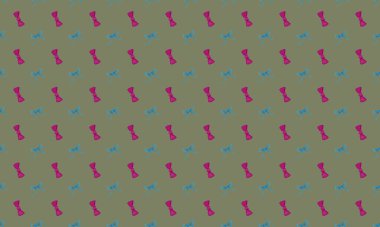 Farklı aksesuarlara sahip renkli arkaplan