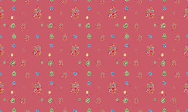 Farklı aksesuarlara sahip renkli arkaplan