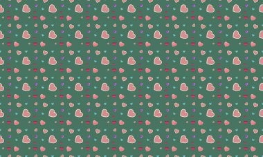 Farklı aksesuarlara sahip renkli arkaplan