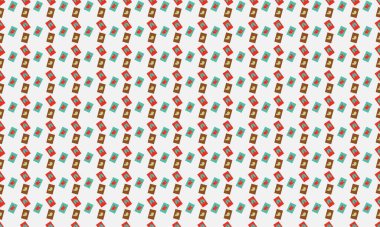 Farklı aksesuarlara sahip renkli arkaplan