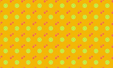 Farklı aksesuarlara sahip renkli arkaplan