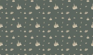 Farklı aksesuarlara sahip renkli arkaplan