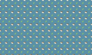 Farklı aksesuarlara sahip renkli arkaplan