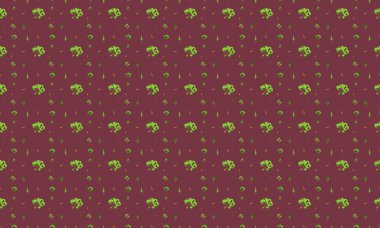 Farklı aksesuarlara sahip renkli arkaplan