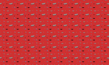 Farklı aksesuarlara sahip renkli arkaplan