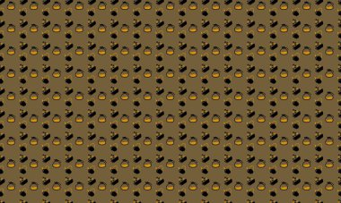 Farklı aksesuarlara sahip renkli arkaplan