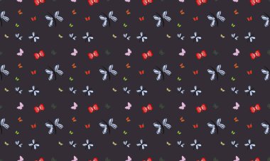 Farklı aksesuarlara sahip renkli arkaplan