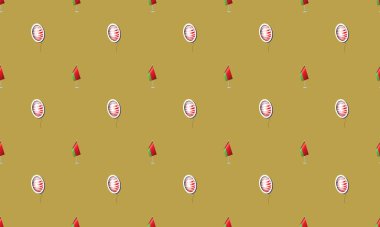 Farklı aksesuarlara sahip renkli arkaplan