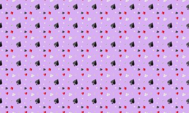 Farklı aksesuarlara sahip renkli arkaplan