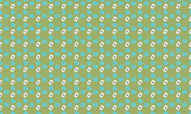 Farklı aksesuarlara sahip renkli arkaplan