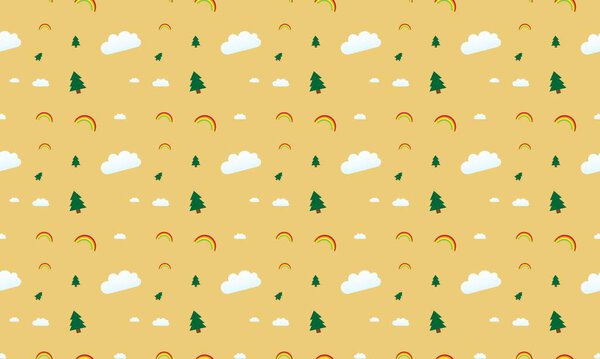 Colored background with different accessories