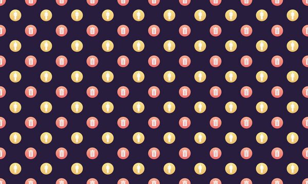 Colored background with different accessories