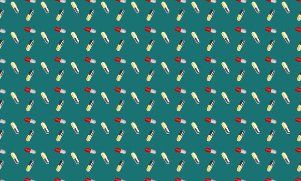 Colored background with different accessories