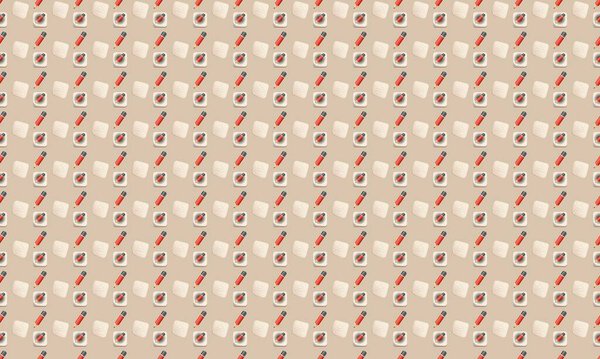 Цветной фон с различными аксессуарами