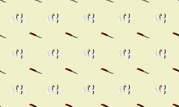 Цветной фон с различными аксессуарами