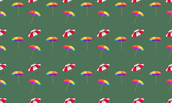 Colored background with different accessories