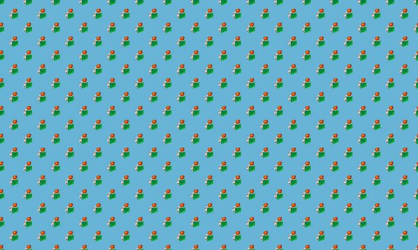 Цветной фон с различными аксессуарами