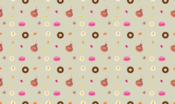 Colored background with different accessories