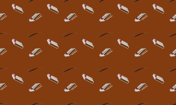 Colored background with different accessories