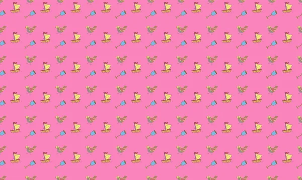 Farklı aksesuarlara sahip renkli arkaplan