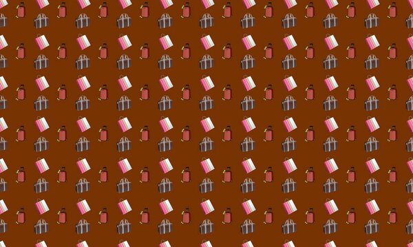 Цветной фон с различными аксессуарами