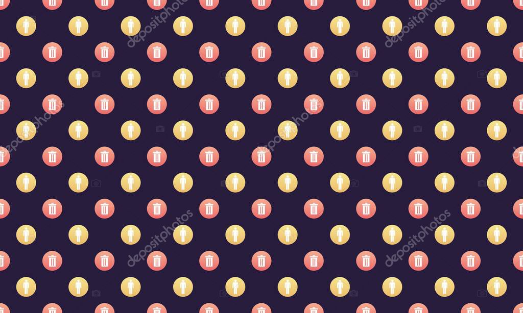 Colored background with different accessories