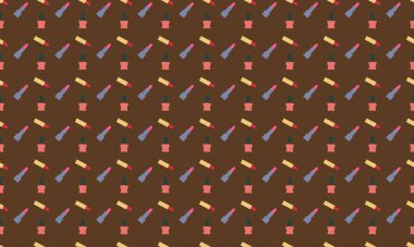 Farklı aksesuarlara sahip renkli arkaplan