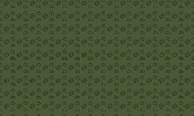 Farklı aksesuarlara sahip renkli arkaplan