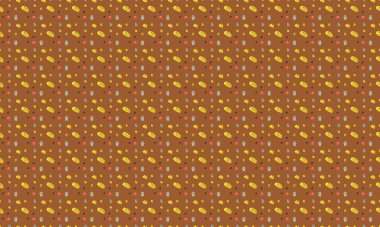 Farklı aksesuarlara sahip renkli arkaplan