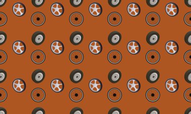 Farklı aksesuarlara sahip renkli arkaplan