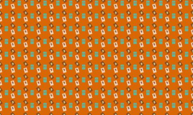 Farklı aksesuarlara sahip renkli arkaplan