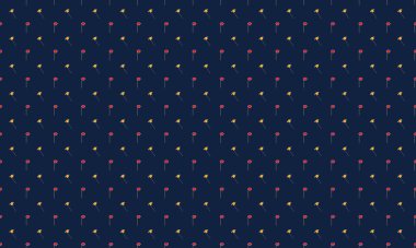 Farklı aksesuarlara sahip renkli arkaplan