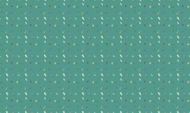 Farklı aksesuarlara sahip renkli arkaplan