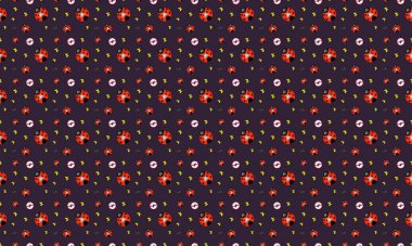 Farklı aksesuarlara sahip renkli arkaplan