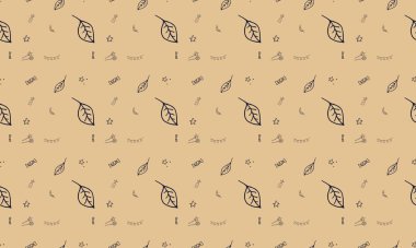 Farklı aksesuarlara sahip renkli arkaplan