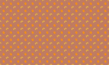 Farklı aksesuarlara sahip renkli arkaplan