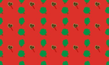 Farklı aksesuarlara sahip renkli arkaplan