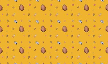 Farklı aksesuarlara sahip renkli arkaplan