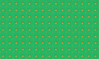 Farklı aksesuarlara sahip renkli arkaplan