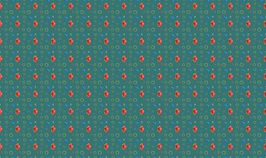 Farklı aksesuarlara sahip renkli arkaplan