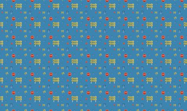 Farklı aksesuarlara sahip renkli arkaplan