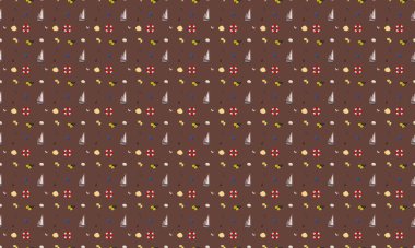 Farklı aksesuarlara sahip renkli arkaplan