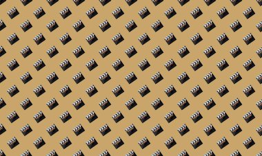 Farklı aksesuarlara sahip renkli arkaplan