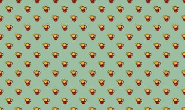 Farklı aksesuarlara sahip renkli arkaplan